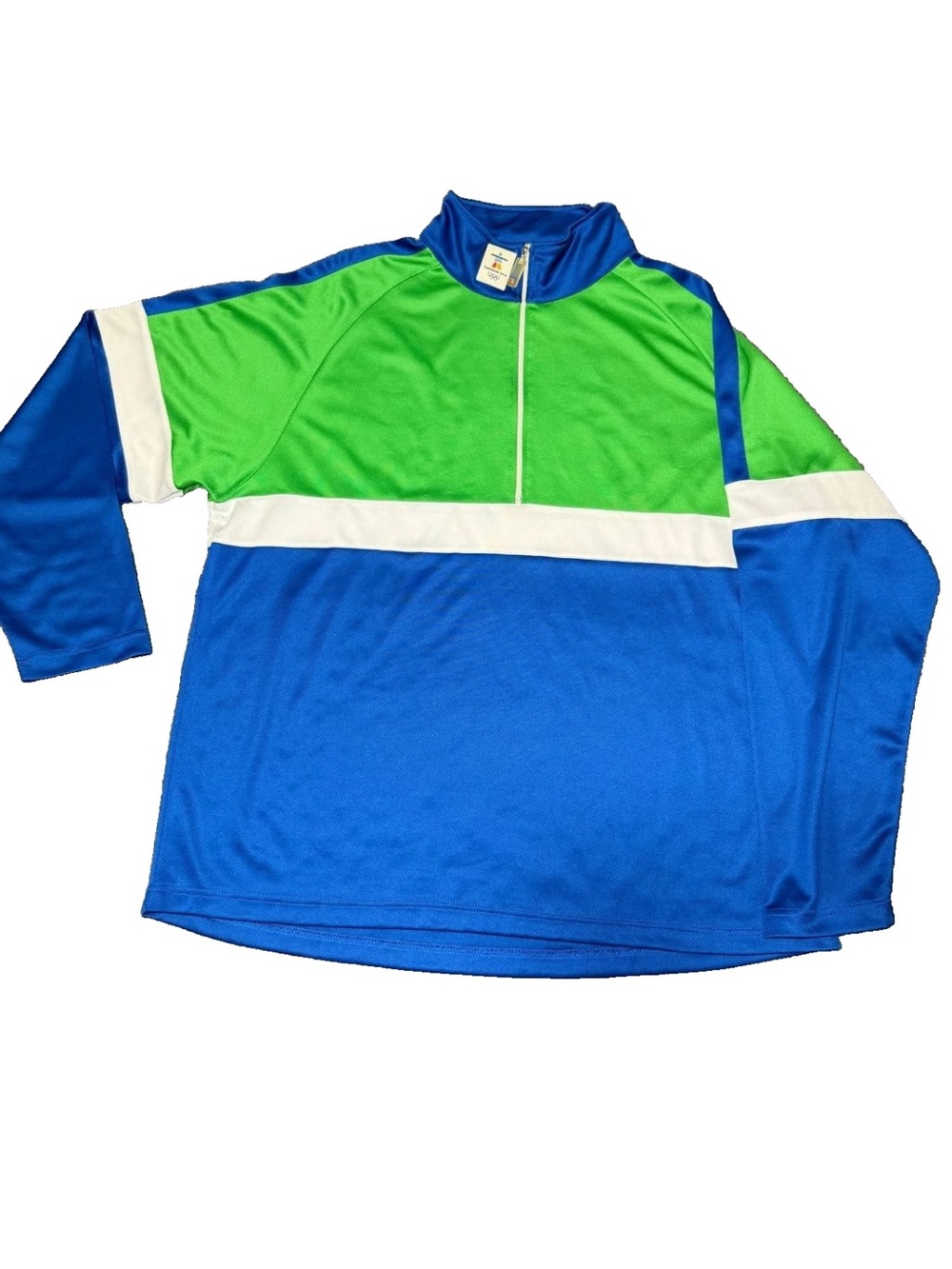Vancouver 2010 Olympics XP Apparel Mens 1/4 Zip Pullover Shirt XL Blue Green